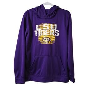 Gen2 LSU Tigers Purple Hooded Sweatshirt Youth Size XL 18/20